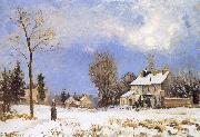 Camille Pissarro Snow housing Germany oil painting artist